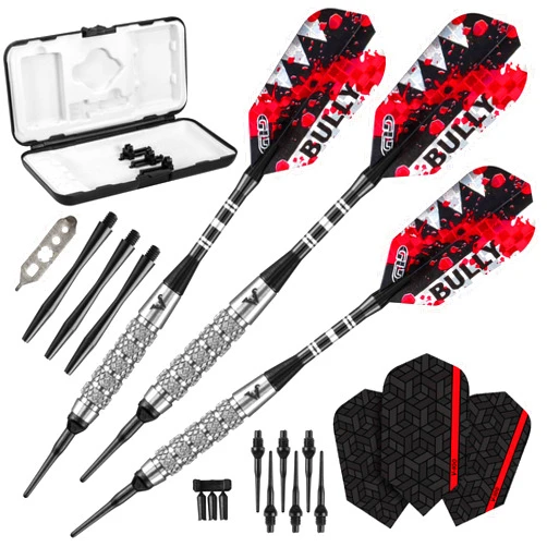 Viper Bully 80% Tungsten Soft Tip Darts with Storage/Travel Case, 18 Grams