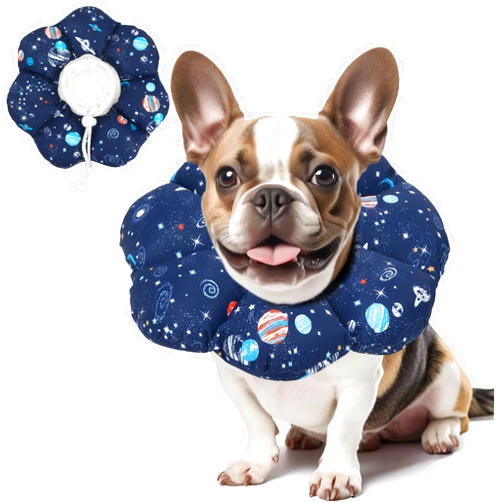 ComSaf Soft Dog Recovery Collar, Protective Adjustable Pet Cone Collar for After Surgery, Comfortable Lightweight Elizabethan Collar for Small Dog Cat Prevent from Licking Wounds, Not Block Vision