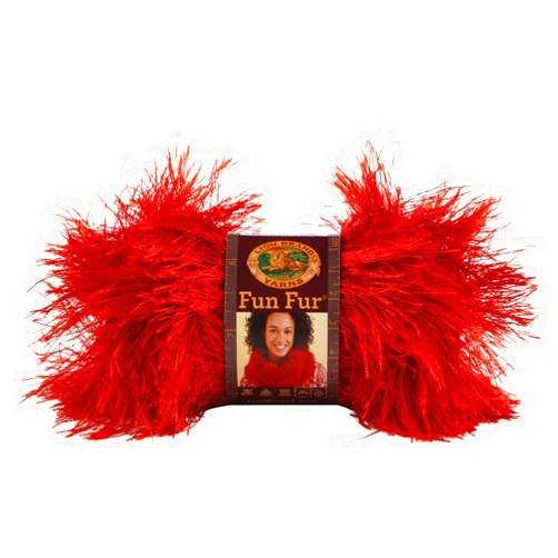 Lion Brand Yarn Lion Brand Fun Fur Yarn (113) Red
