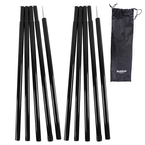 Sutekus Steel Rod Tent Pole Replacement Accessorie 2pc/Set Adjustable Bars