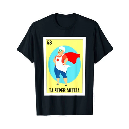 Funny Mexican Designs for Abuelos Funny Mexican Design for Grandma - La Super Abuela T-Shirt