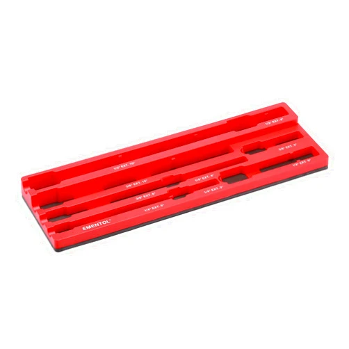 EMENTOL 9PCS Magnetic Extension Bar Holder, Red, 1/4