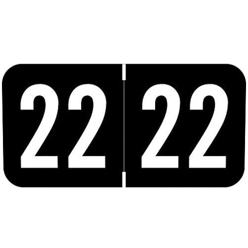 Doctor Stuff - 2022 Year Labels, S & W/Acme Compatible Series, Black Colored Year Stickers for End Tab File Folders, 500/Roll, 1 Roll, 3/4