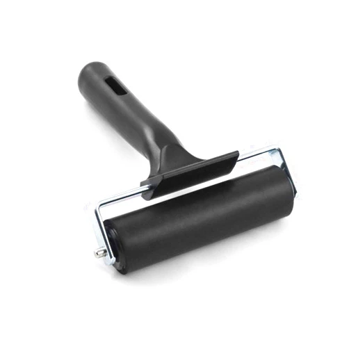 QWORK 4 Inch Rubber Roller, Tape Roller for Print, Tape, Wallpapers, Scrapbooks