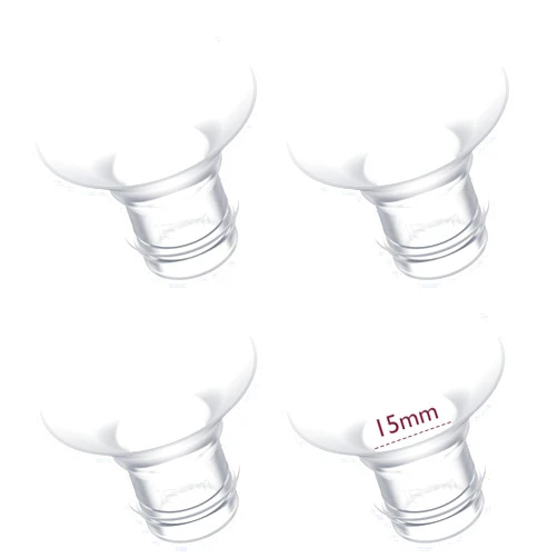 Momcozy Flange Insert 15mm Compatible with 24mm Flange/Shield of Most Pumps, Insert for Breast Pump Replacement Accessories, 4PCS 15mm