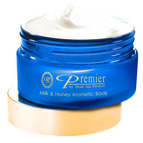 Premier Dead Sea Aromatic Body Butter – Milk & Honey, Hydrating Shea Body Butter for Women & Men, Moisturizing, Firming & Anti-Aging Cream for Dry Skin, Hand & Body, 5.95 Fl.oz
