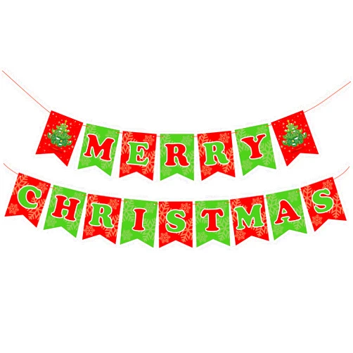 OHOME Christmas Party Decorations - Merry Christmas Banner | CHRISTMAS Decorations for Indoor Outdoor - Xmas Backdrop Garland for Outside | Hanging Party Favors Supplies for Birthday