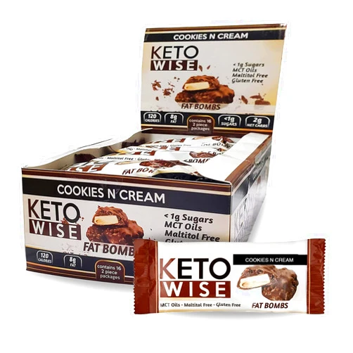 Keto Wise Fat Bombs - Cookies N Cream 16 Count (Pack of 1)