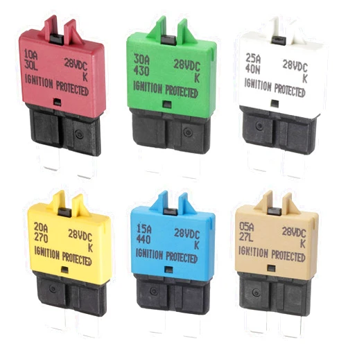 DMiotech 6 Pack 28V DC 5A 10A 15A 20A 25A 30A Multicolor ATC/ATO Manual Mini Resettable Fuse Assortment Kit for Automotive Circuit Breaker for Car Truck SUV Marine Boat Motorcycle