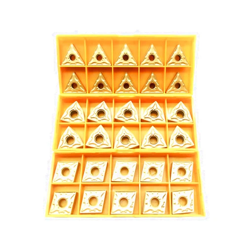 Mefape 30pcs Lathe Indexable Solid Carbide Turning Insert, CNMG 431 WNMG 431 TNMG 331 CNC, Metal Cutting Blade for Turning Tool Holder, Carbide Inserts for Metal Lathe