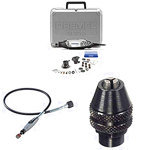 Dremel 3000-2/28 Rotary Tool Kit with Flex Shaft Attachment and MultiPro Keyless Chuck