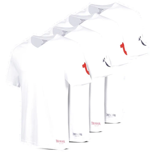 True Religion Mens Undershirts 4 Pack Mens Lightweight Mens Undershirt, 100% Cotton