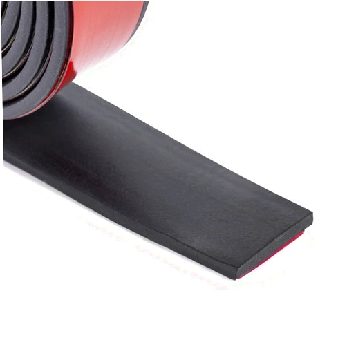 Kikerike Adhesive Rubber Strips Neoprene Rubber Sheets, Rolls & Strips with Adhesive Backing Rubber Pads Self Stick Seal Rubber Gasket Adhesive Back for Matting Padding - 1