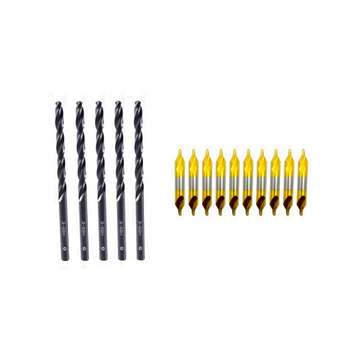 DelitonGude 17/64 M35 Drill bit and 3.0mm Center Drill bit for Steel cast Iron and Other Metal