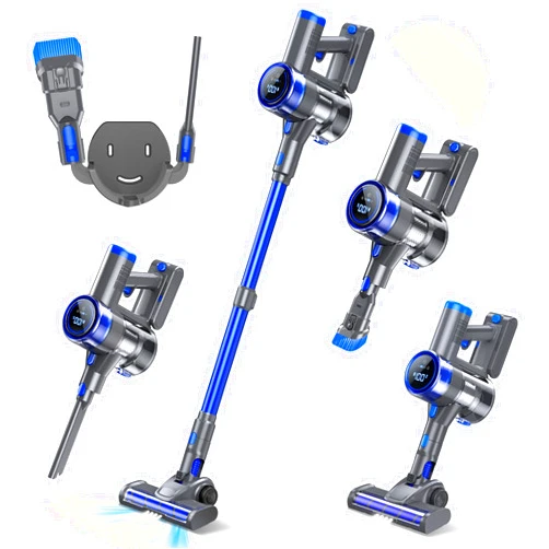 Ciogu Cordless Vacuum Cleaner, 33Kpa/400W Stick Vacuum Cleaners with 45Min Detachable Battery, 6-in-1 Lightweight Cordless Stick Vacuum Cleaner for Home Hardwood Floor Pet Hair Carpet