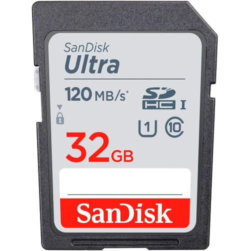 SanDisk 32GB Ultra SDHC UHS-I Memory Card - 120MB/s, C10, U1, Full HD, SD Card - SDSDUN4-032G-GN6IN [Older Version]