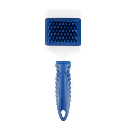 Fetch FOR PETS FurReal Cat Flexible Slicker Brush, Blue | Gentle Flex Head Loosens Mats & Removes Loose Fur | Massage and Brush Your Cat