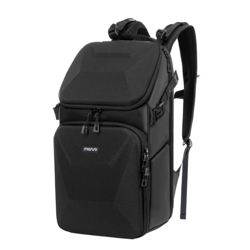 MOSISO Camera Backpack, DSLR Camera Bag with Waterproof Rain Cover, Honeycomb Hardshell Case Photography Travel Backpack with 15-16 inch Laptop Compartment & Tripod Holder for Canon/Nikon/Sony, Black
