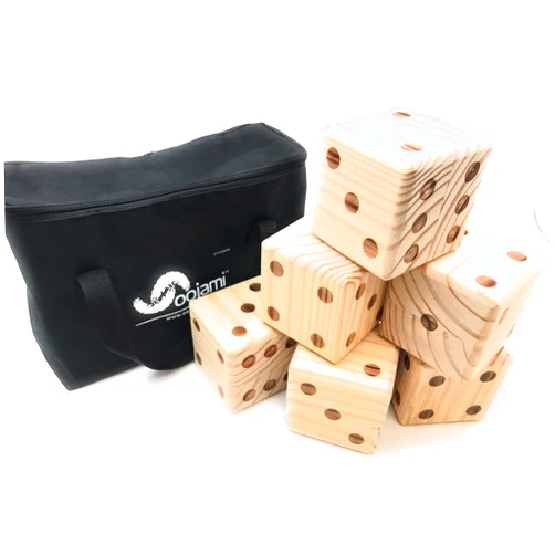 Oojami Giant Wooden Yard Dice Set – 3.5
