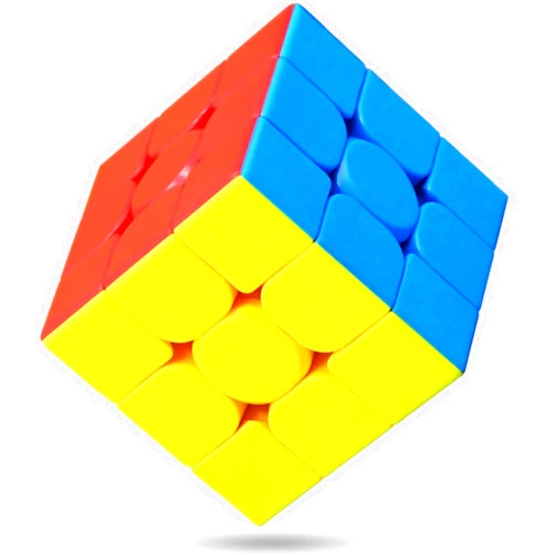 CFMOUR Speed Cube 3x3x3 - Moyu Meilong 3C, Stickerless Magic Cube 3x3, Fast Smooth Turning Vivid Colour 3D Puzzle Brain Toy Travel Games, Turns Quicker Than Original