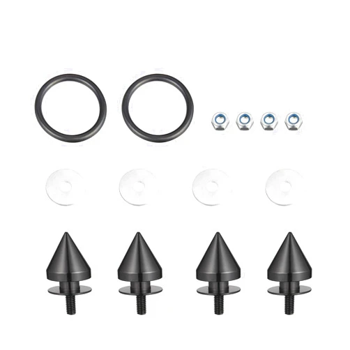 TOMALL 4 Pcs Universal Aluminum Bumper Quick Release Fasteners for Car Sharp anti-collision Fasteners Washers Kit for Car Front Rear Bumper Trunk Fender Hatch Lids (Black)