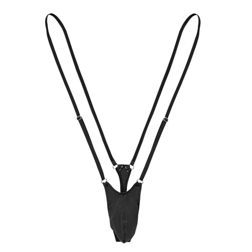 HASWECHYS Men's Sexy One-piece Bulge Pouch Underwear Adjustable Suspender Shoulder Strap Jockstrap Thong