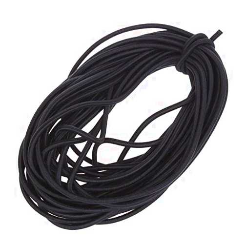 Usew 1/8-Inch (3mm) Black Heavy Stretch Round String Elastic Cord (Cut of 10 Yards)
