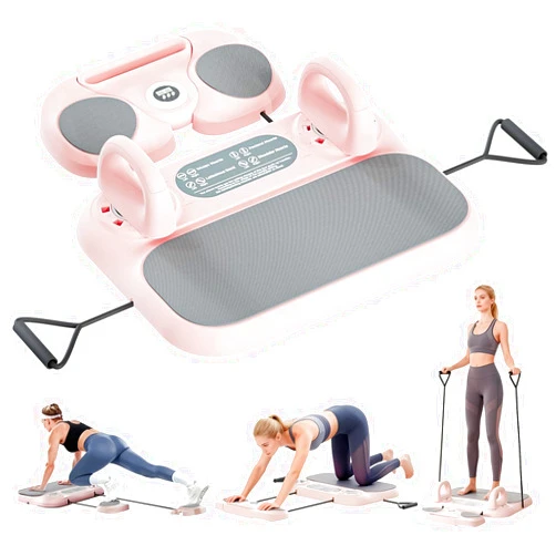 SHIJING Pilates Reformer Board，6-in-1 Foldable Pilates Equipment for Home Workout with Timber，Core& Full Body Training for Women