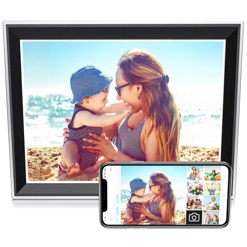 Atatat 10.1 Inch WiFi Digital Photo Frame, Electronic Smart Picture Frame with IPS Touch Screen, Internal 32GB Storage & Multi-User Binding, Easy Set Up and Instantly Photo Upload via APP or EMAIL