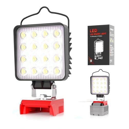 LANKA 90W 9000LM LED Work Light for Milwaukee m18 18v Battery - Cordless Work Light w/USB & Type C Charging Port 180° Adjustable Angle Portable Flood Light Flashlight (No Battery)