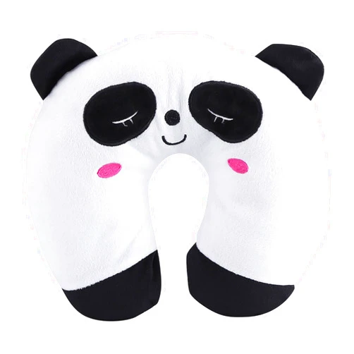 Nikou Animal U Shaped Pillow, Soft Travel Neck Pillow PP Cotton Car Head Rest Toy Cushion(Panda)
