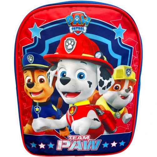 Ruz Paw Patrol Toddle Boy 12 Inch Mini Backpack (Blue-Red)