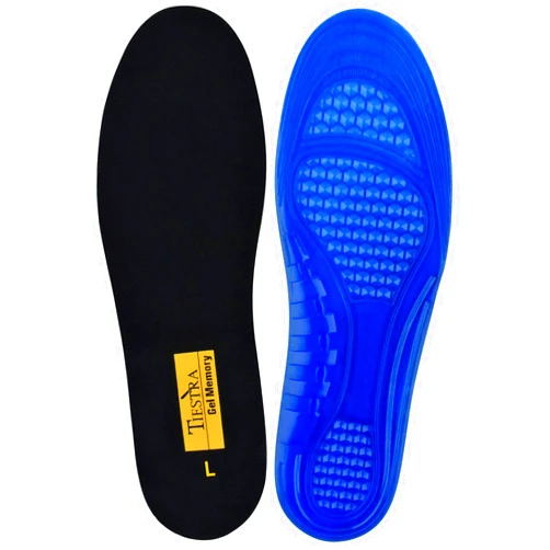 TIESTRA Gel Insoles for Women Providing Shock Absorption Cushioning for Feet Relief, Comfortable Memory Foam Insoles,Plantar Fasciitis Feet Insoles Arch Supports Shoe Inserts Size US6-10 Black S