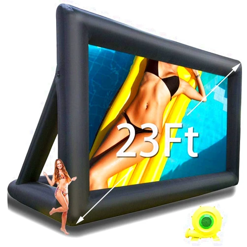Yimukaka 23ft Inflatable Movie Screen,Front and Rear Projection Screen,No Seam,Great for Movie Nights, Pool Parties, Backyards Party