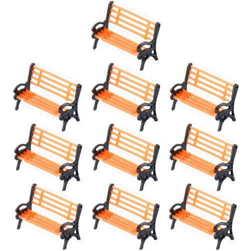 PETSTIBLE Model Train HO for TT Scale 1:87 Bench Chair Settee Street Layout 10pcs (30PACK)