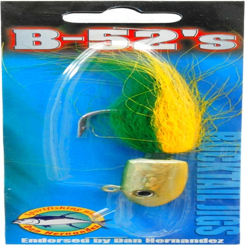 High Tide Tackle B52Bucktail Jig Fishing Equipment, 2 oz, Green/Yellow