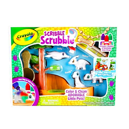 Crayola Scribble Scrubbie Pets Dinosaur Waterslide, Dinosaur Toys for Kids, Pet Grooming Toy, Gifts for Boys & Girls, Ages 3+