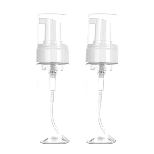 Beoncall Foaming Dispenser Bottle 7oz Transparent Empty Spray Bottles 2Pcs Plastic Foam Pump Bottle Travel Soap Bottle Portable Foam Bottle (200ml)
