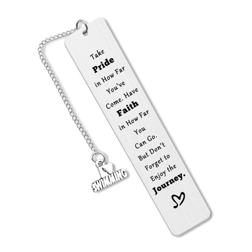 Dabihu Swimming Lovers Gifts Swimming Gifts for Teens Inspirational Bookmark Gifts for Swimming Lovers Encouragement Swimmers Gift Swim Team Swim Coach Gift Swim Bookmark Gifts Christmas Birthday Gifts