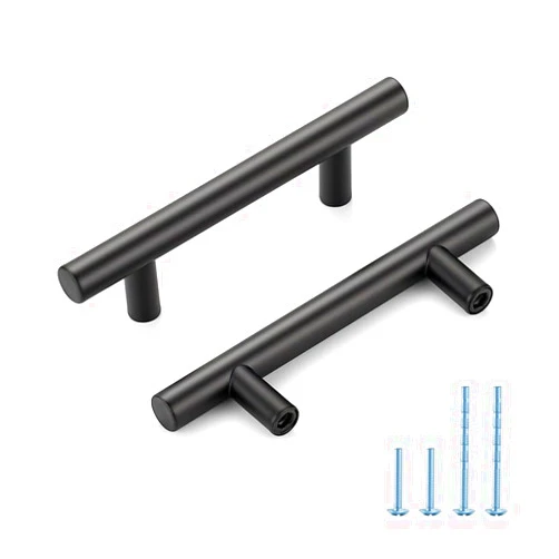 HOME EDIT Black Cabinet Handles 3 Inch Hole Spacing Stainless Steel Drawer Pulls for Cabinets, Dresser, Bathroom 30 Pack
