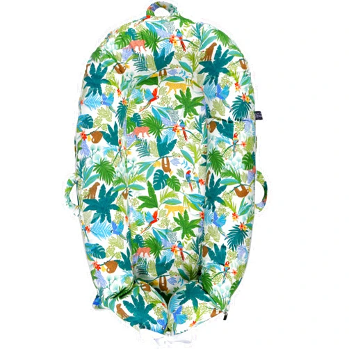 IBraFashion Newborn Lounger Cover for DockATot Deluxe | 100% Cotton Baby Lounger Extra Cover | Hypoallergenic Infant Baby Nest Replacement Cover for Dock A Tot Docks Deluxe+ Lush Jungle Daytime(Cover Only)