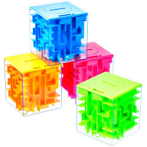 Patelai 4 Pack Money Maze Puzzle Boxes for Cash Gift, Funny Money Holder Maze Puzzle Gift Boxes, Fun Unique Way and Brain Teasers for Kids and Adults