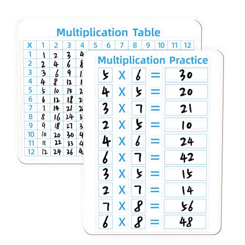 WEIZHEN Multiplication Chart Whiteboard - Double-Sided Times Table, 9