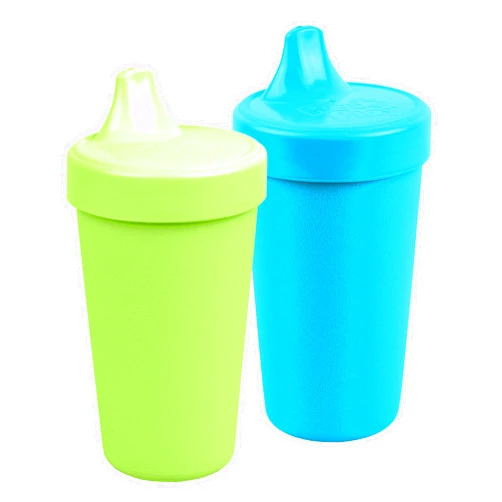 Re-Play Made in USA 2 Pack Sippy Cups for Toddlers, 10 Oz. - Reusable Spill Proof Cups for Kids, Dishwasher/Microwave Safe - Hard Spout Sippy Cups for Toddlers 3.13