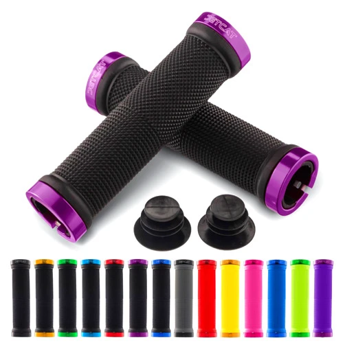 JETCAT Bike Grips, Bike Handlebar Grips, Mountain Bike Grips Handlebar, MTB Grips, Bicycle Grips BMX Grips, Bicycle Handlebar Grips Handles for Adults. Ebike, MTB, Scooter, Lock on