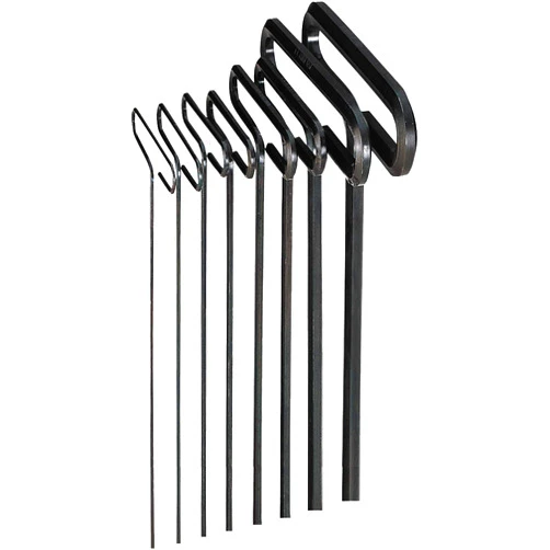 Eklind Tool 35198 Std Grip Hex T-Key allen wrench - 8pc set Metric MM sizes 2-10 (9In shaft)