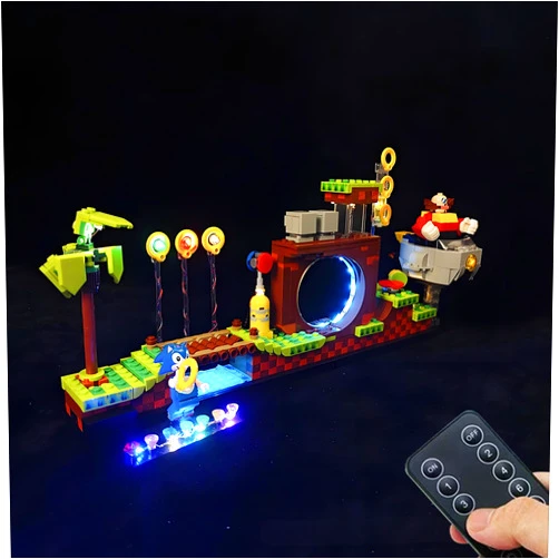 DABRORICESTAR RC LED Light Kit for Lego Sonic,Compatible with Sonic Lego Set 21331,Including USB and Battery Box.(Light Only, No Mode)