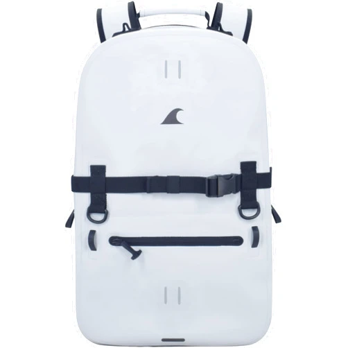 Breakwater Supply™ Fogland Waterproof IP68 Submersible Backpack | Laptop Sleeve & Airtight Zippers for Outdoors, Travel, Boating, Kayaking, Surfing, Floating Dry Bag, Unisex, TPU (Fog White, 25L)