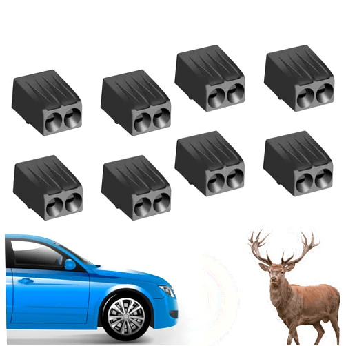 Jomjeu Deer Whistles for Vehicles - Two-Horn Design, Waterproof & High-Frequency Sound, Universal Fit for Cars, Trucks, Motorcycles, RV (8 Packs) - Ideal for Drivers, Commuters, Outdoor Enthusiasts
