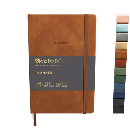 &And Per Se And Per Se Undated Planner, A5 Weekly Planner, 72 Weeks Hardcover Planner to Track Goals, 100 GSM Thick Paper, 5.7
